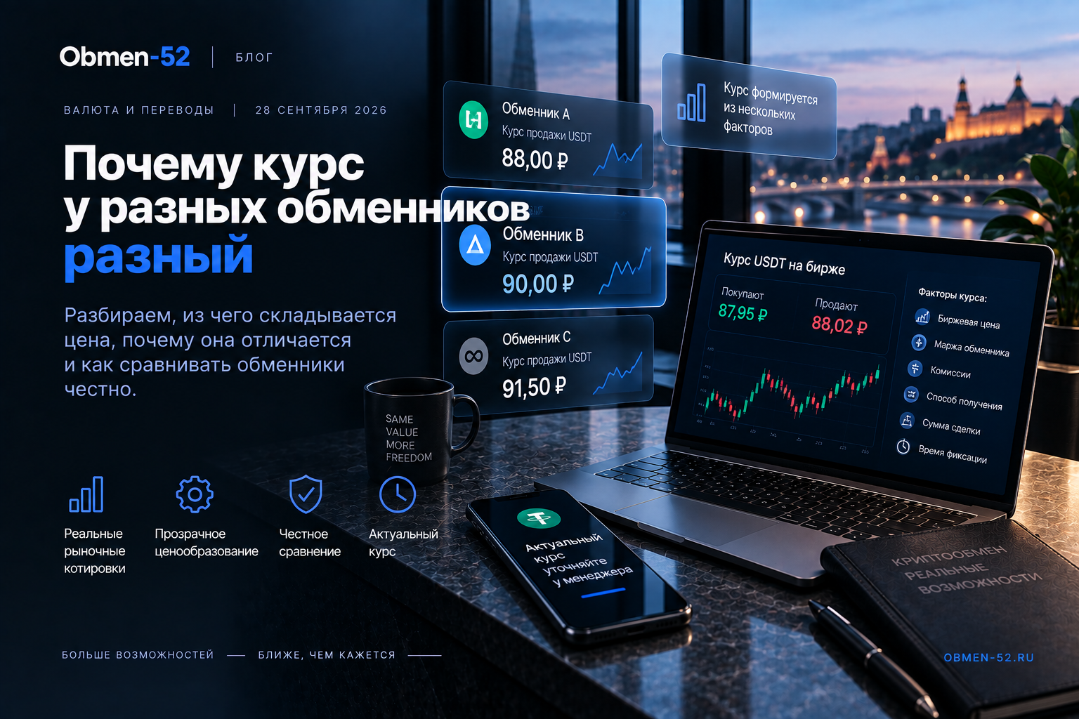 Почему курс у разных обменников разный