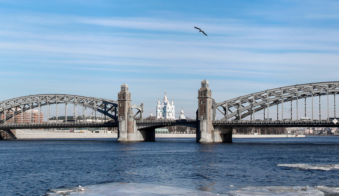 Как разводится большеохтинский мост в санкт петербурге