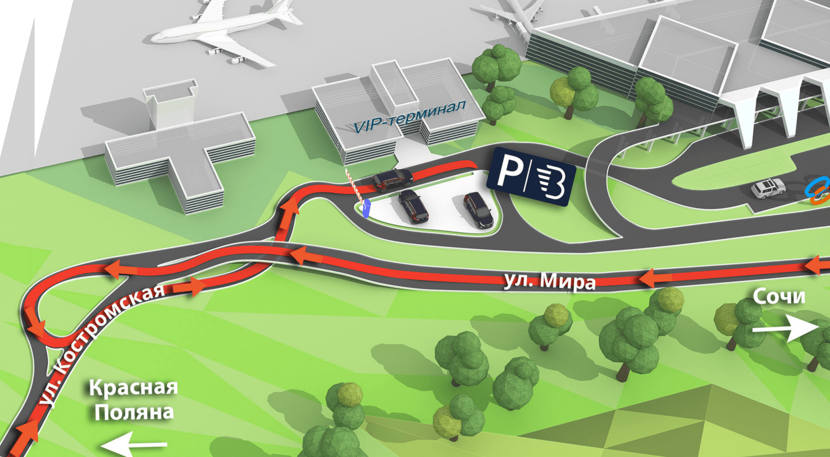 Схема сочинского аэропорта