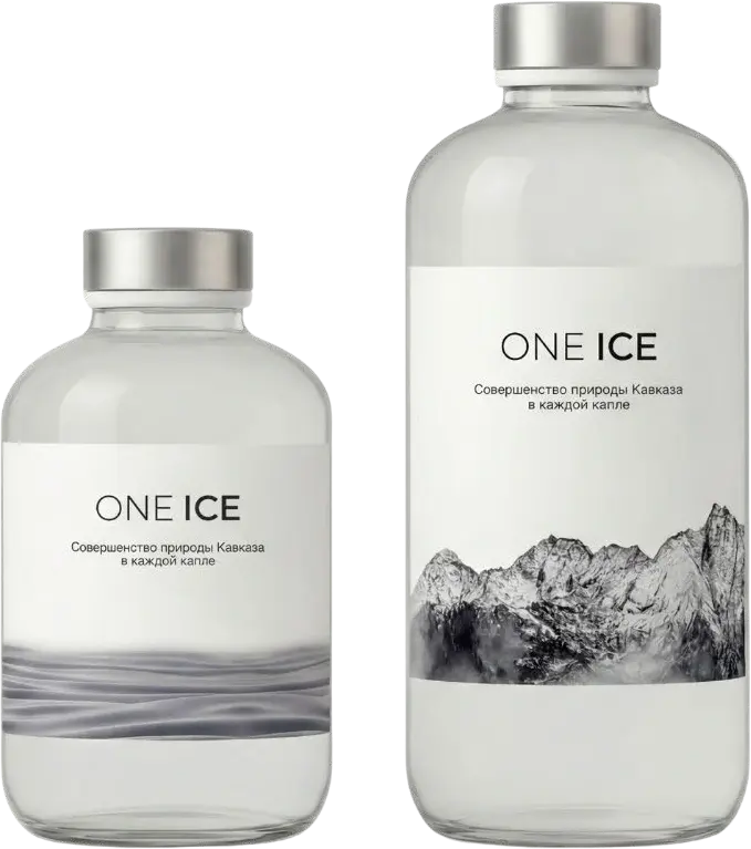Белая линия ONE ICE — бутылки 0,35 и 0,5 литра