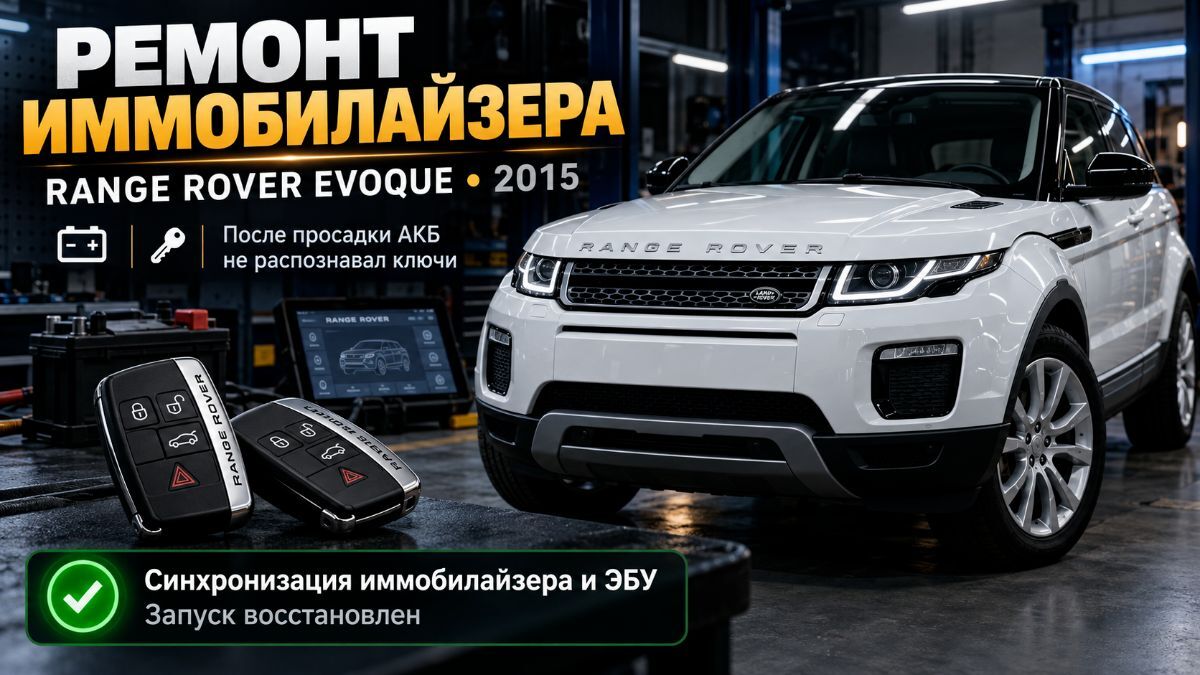 Range Rover Evoque 2015 не видит ключ — синхронизация иммобилайзера и ЭБУ