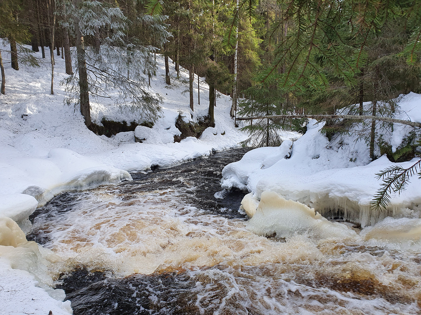 Водопад Кивач Зимой Фото