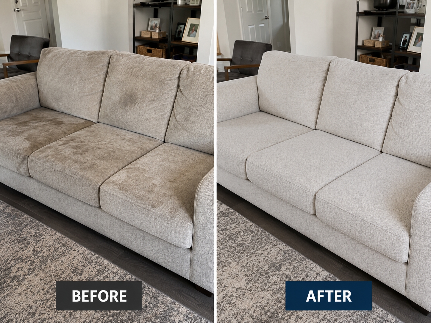 Carpet cleaning result — South Florida