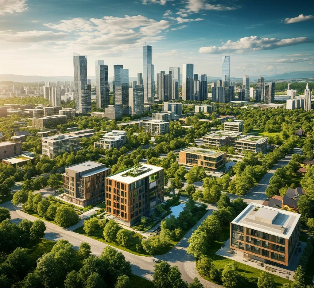 Деловая территория и современная городская инфраструктура