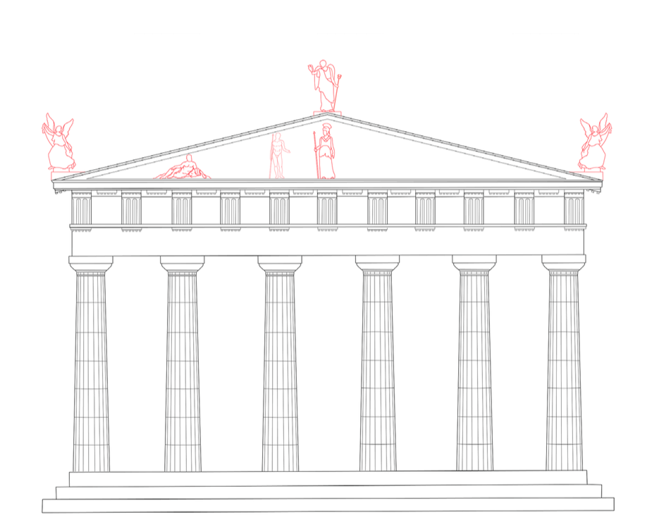 Древнегреческий храм рисунок 5 класс