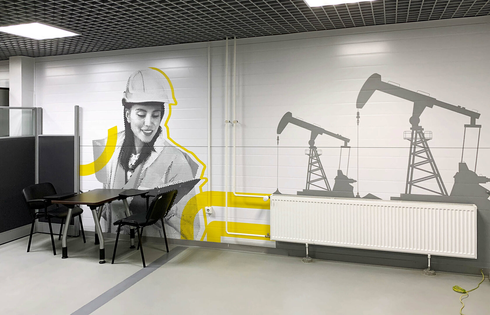 Роспись стен на заводе Горэлтех 