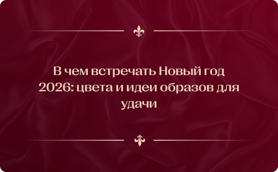 В чем встречать Новый год 2026: цвета и идеи образов для удачи