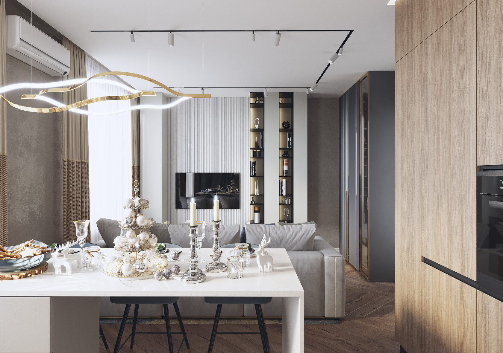 Жилой комплекс премиум-класса "Esper Club", дизайн - проект квартиры 60 кв.м. Студия дизайна-интерьеров StartDesign.