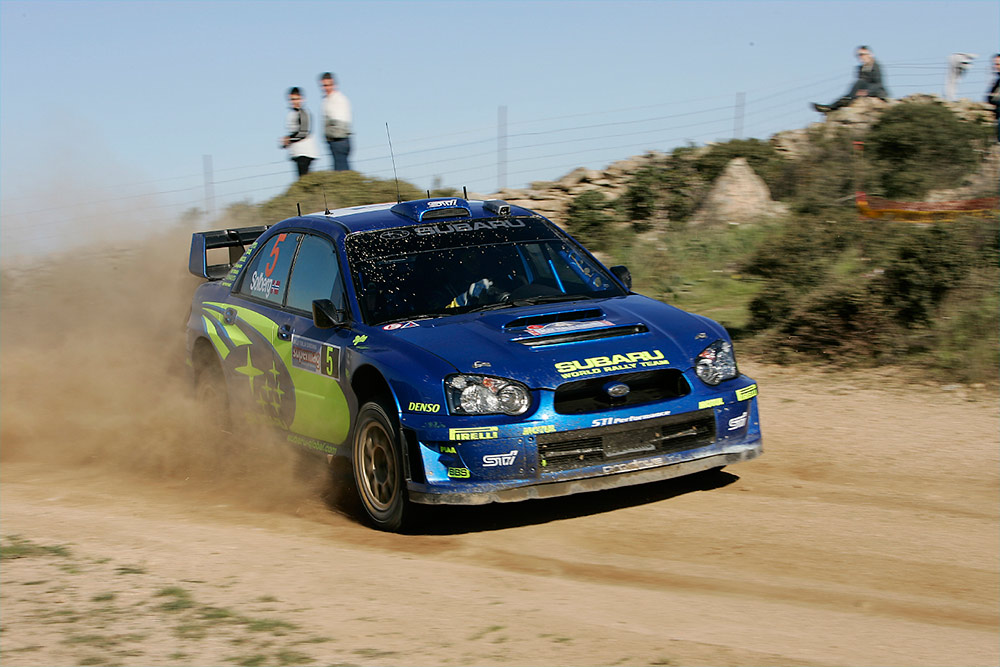 Петтер Сольберг и Фил Миллз, Subaru Impreza S11 WRC '05 (AC54 WRC), ралли Сардиния 2005
