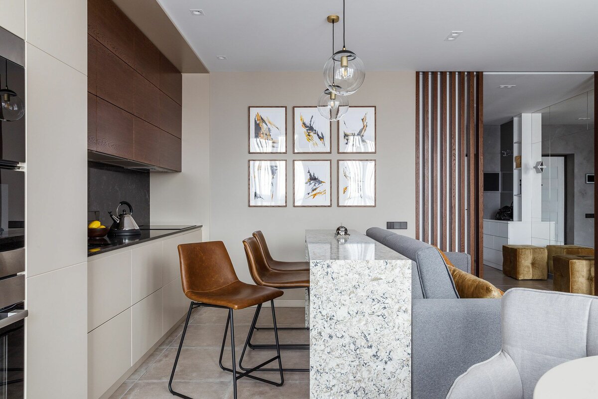 Современный дизайн интерьера предлагает массу хороших идей для владельцев малогабаритных квартир и особенно — кухонь.-6