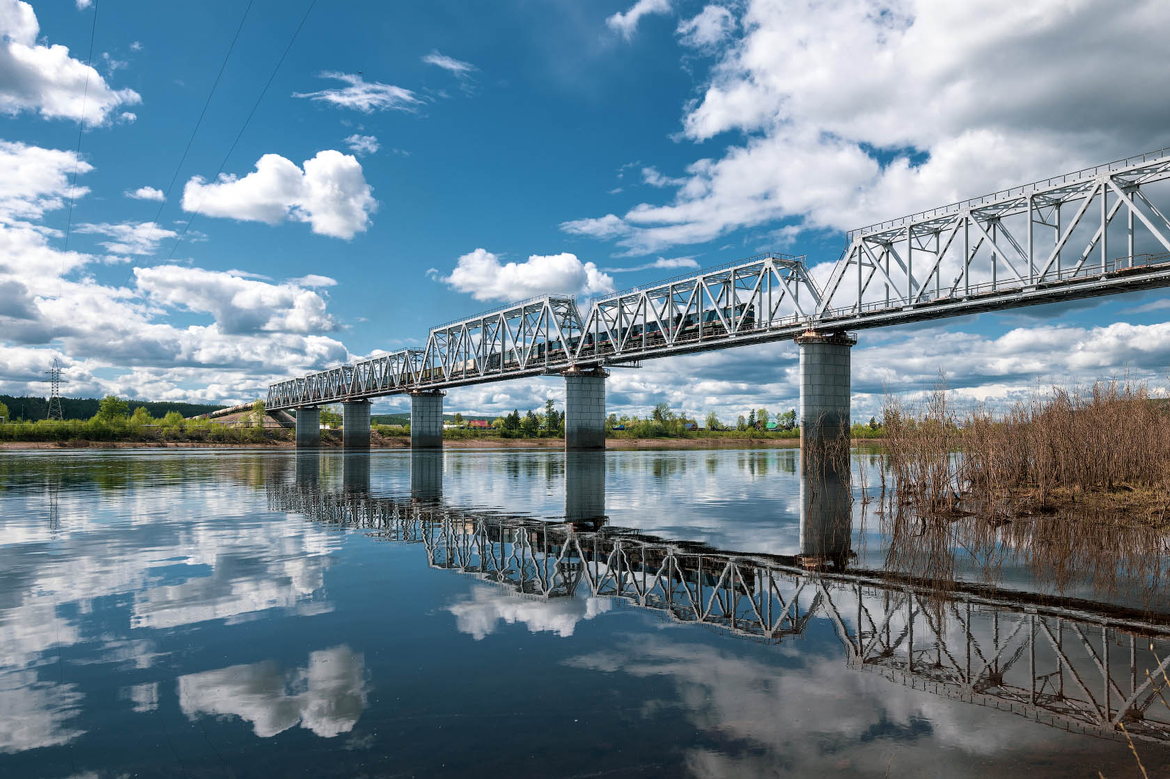 Якутия река Алдан мост