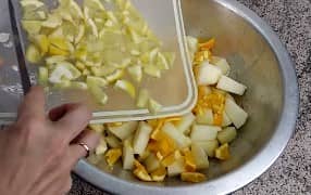 Приготовление варенья из дыни с лимоном и апельсином: шаг 5