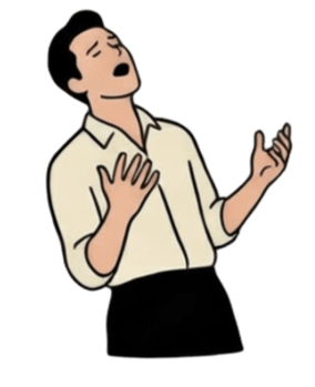 [Иллюстрация: поющий человек]