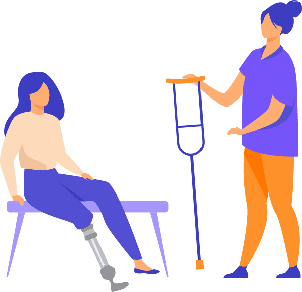 илюстрация врач оказывает помощь человеку