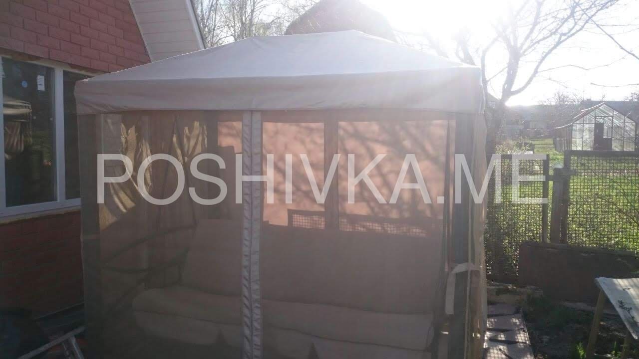 Пошив москитных штор для веранды, беседки и качелей