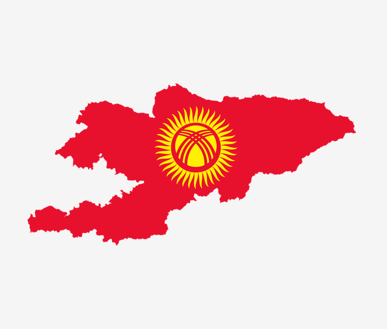 Кыргызстан флаг рисунок