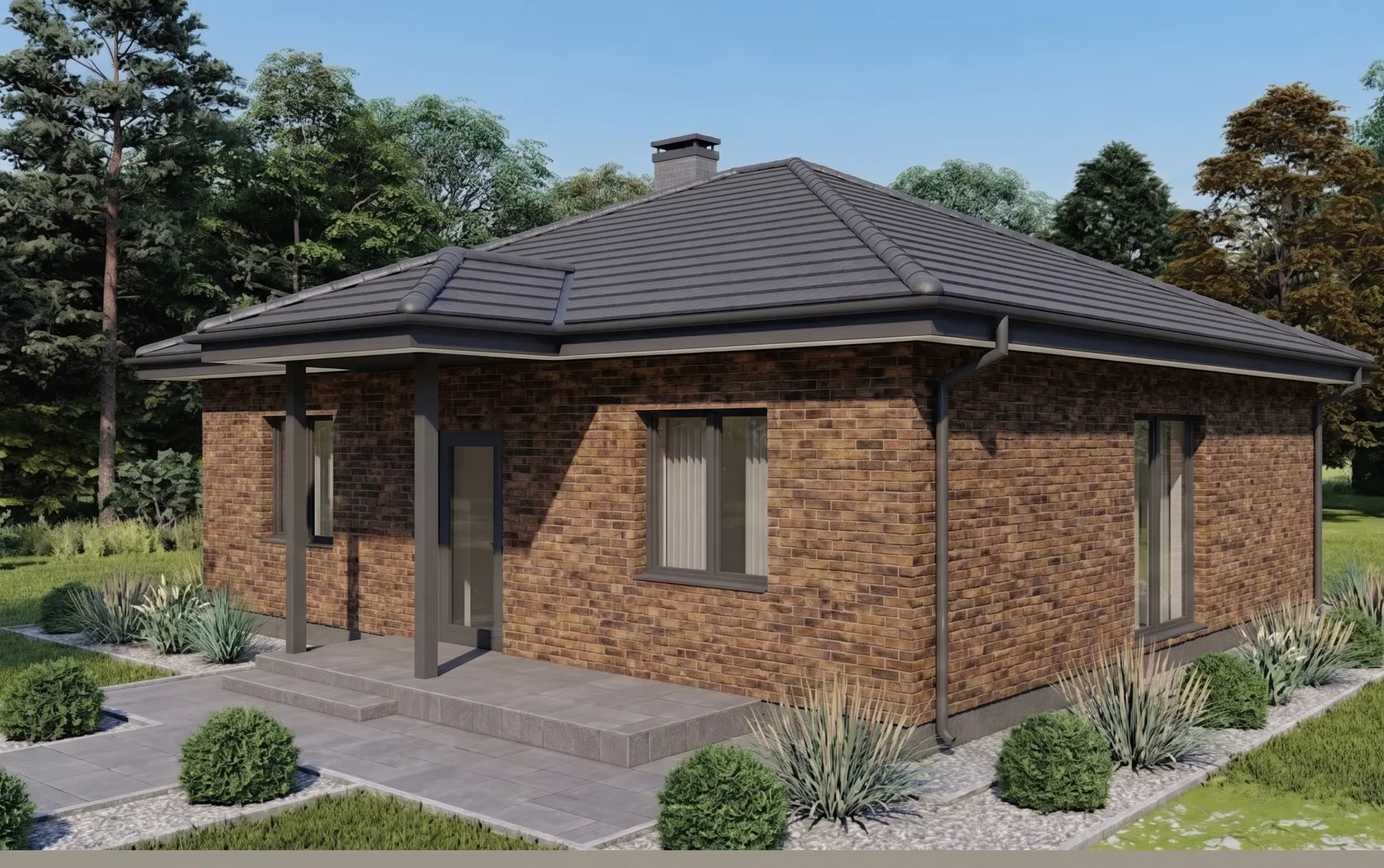 Индивидуальный одноэтажный дом 91 м²: изображение 4