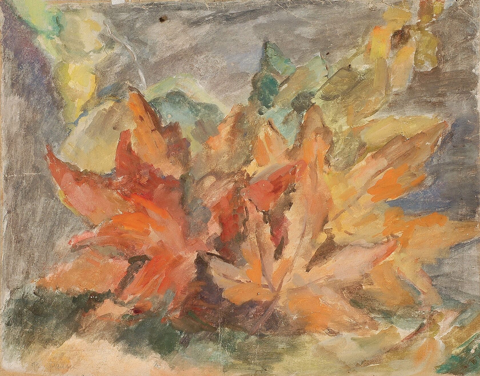 Листья платана. Самарканд. 1942 