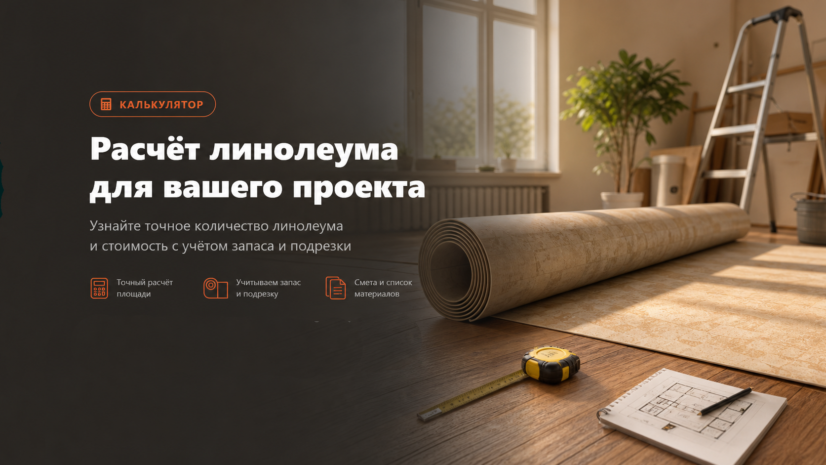 Рулон линолеума в развороте