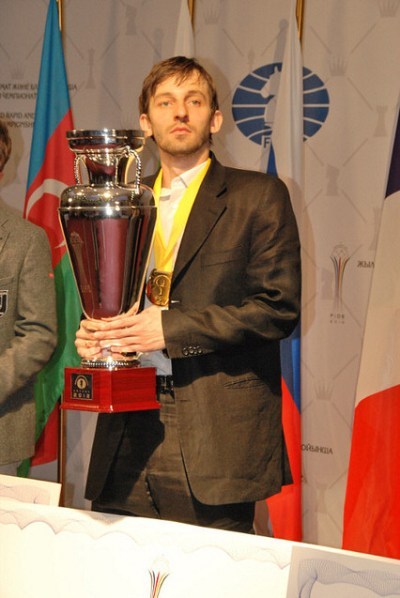 Alexander Grischuk of Russian wins the Open Blitz title of the