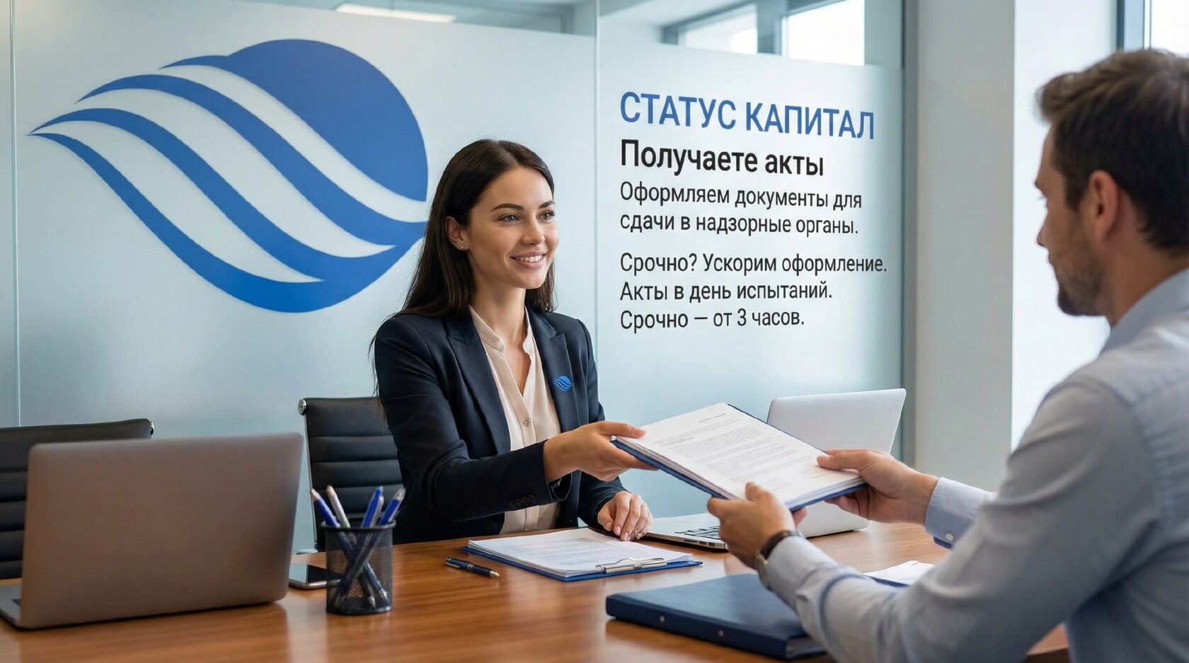 Выдача актов испытаний клиенту