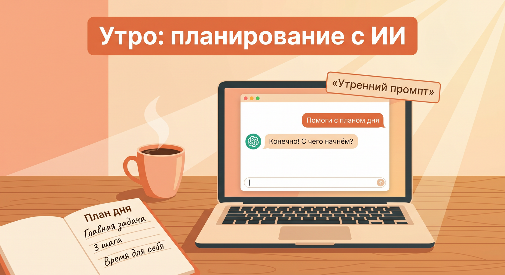 Утренний план с ИИ и постановка целей