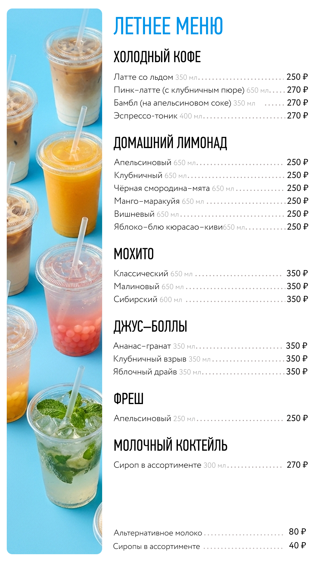 Меню кафе — страница 2
