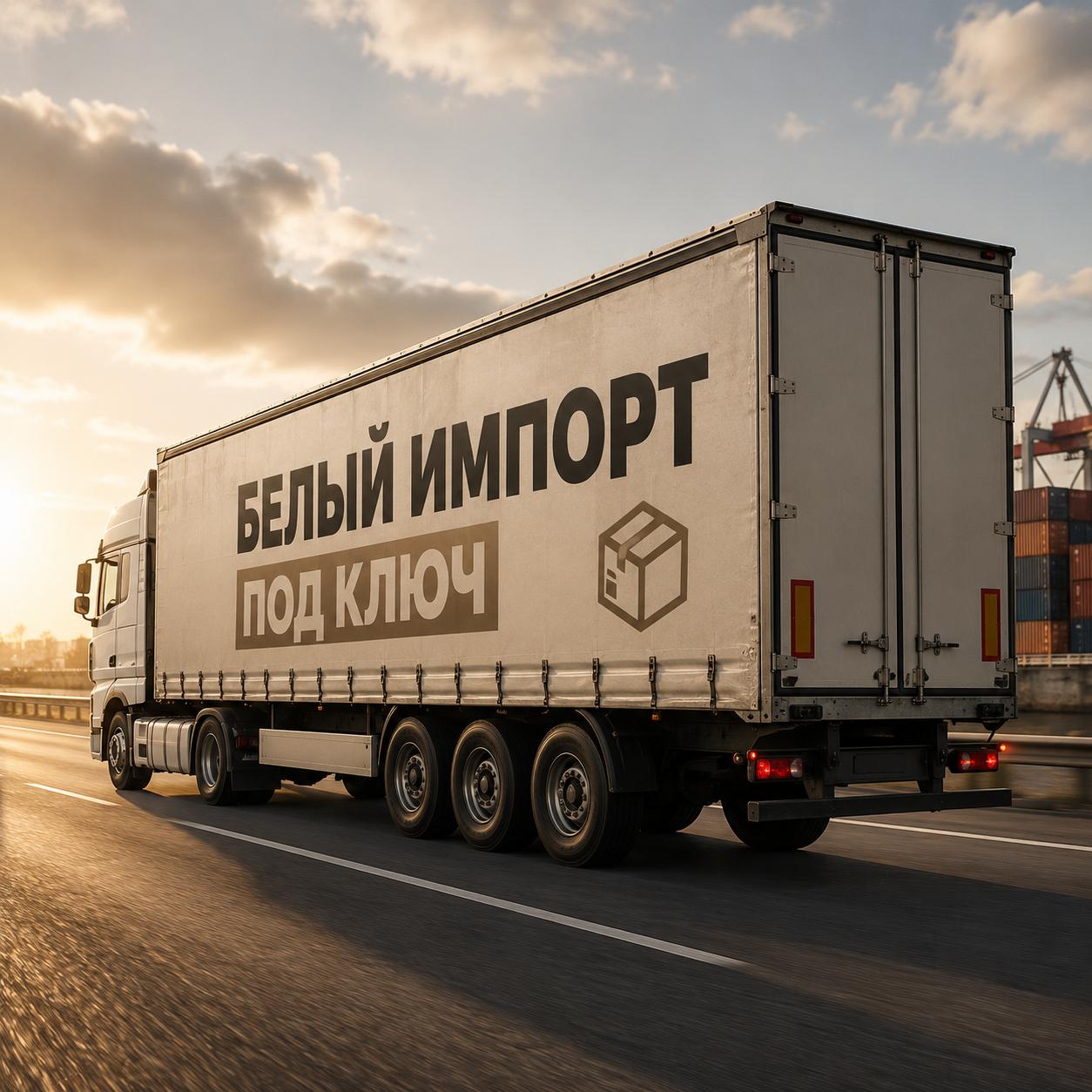 Современная фура с контейнером