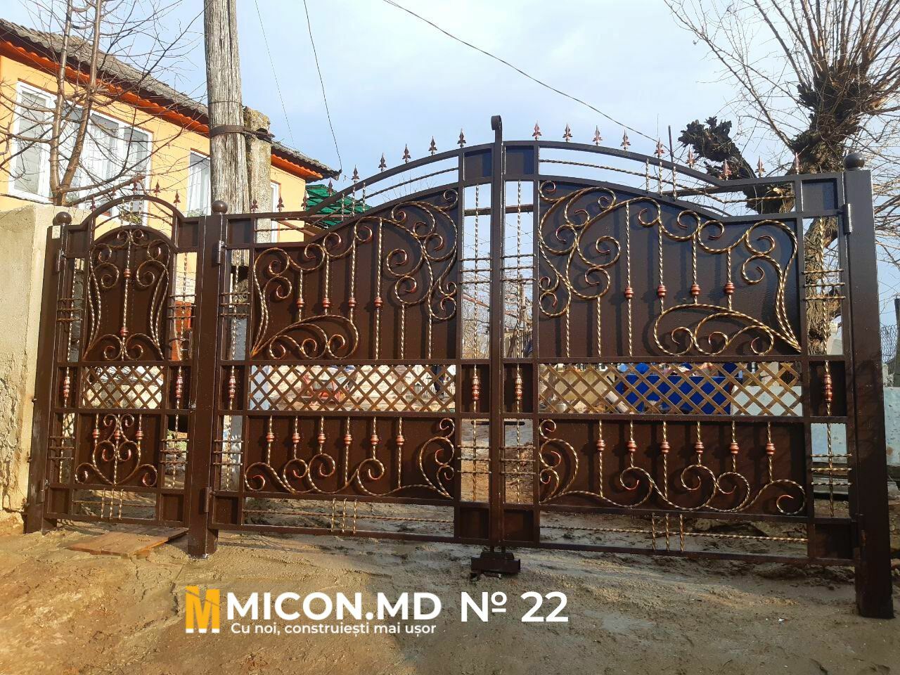 Porți și portițe din fier forjat la comandă în Moldova. Livrare, montare.