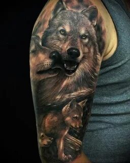 Татуировка волка на руке мужские: смысл и стиль