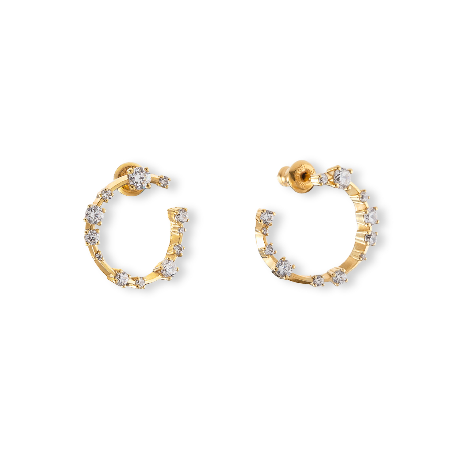 Серьги "Полумесяц" с позолотой