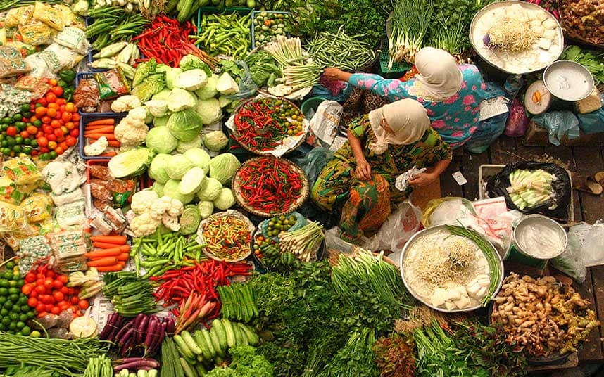 Selling vegetables