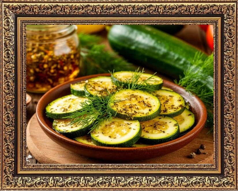 кабачки кружочками маринованные