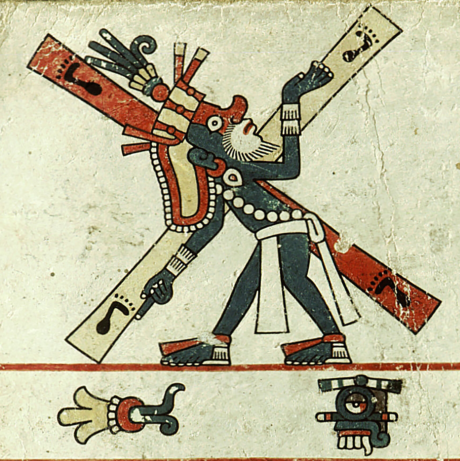 Якатекутли (?). Фрагмент кодекса Фейервари-Майера. Ацтеки. Коллекция World Museum, Ливерпуль.