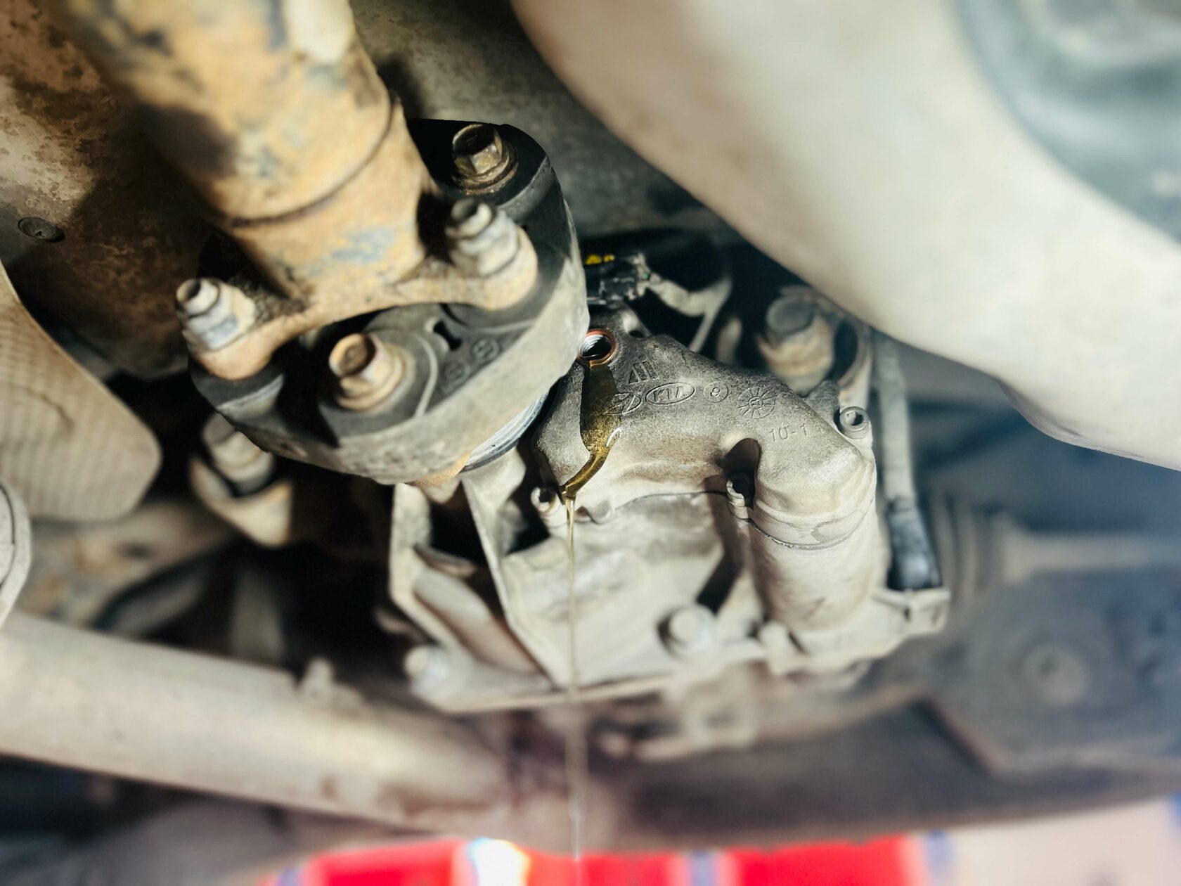 Проверка уровня масла в муфте