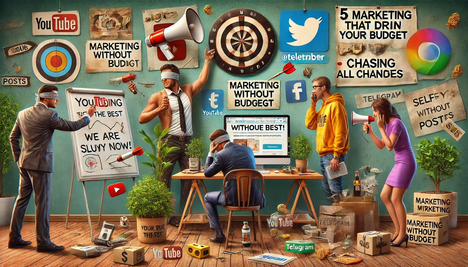 команда маркетологов работает над проектом