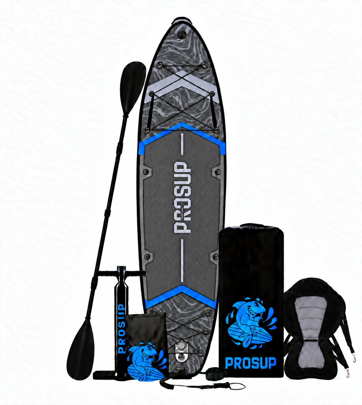 Сапборд PROSUP MAX Graphite 11′6 с сиденьем и двусторонним веслом