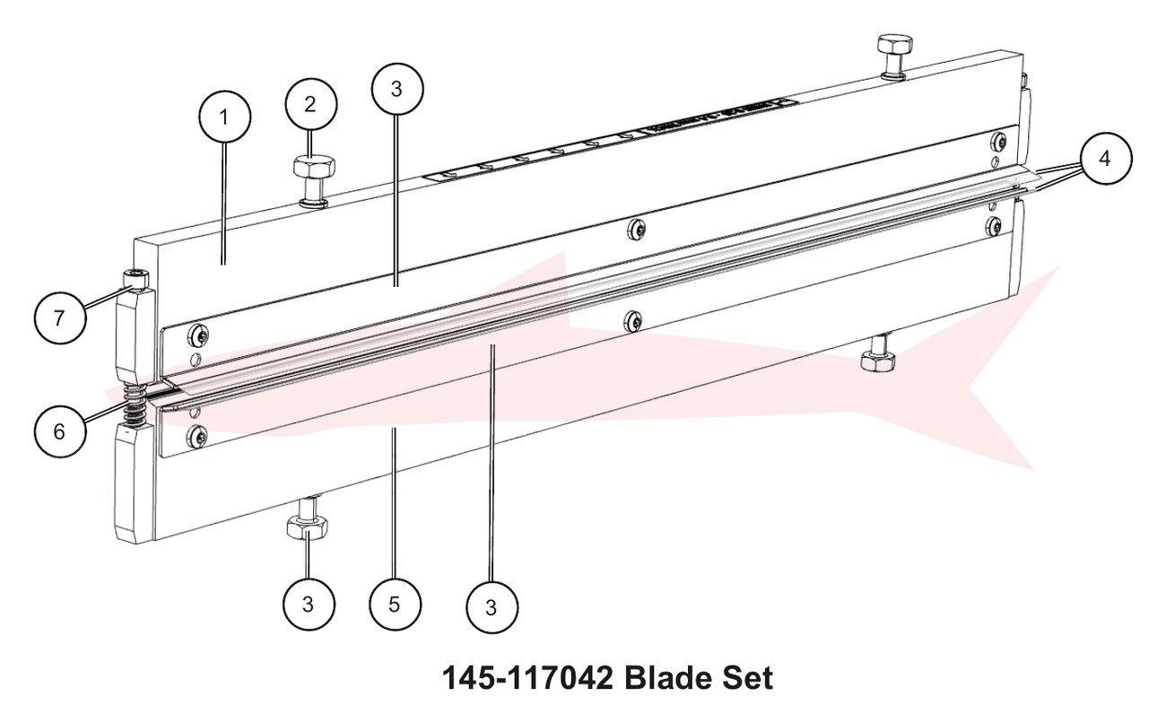 Morgana AutoCreaser Pro XW 145-117042 Blade Set — схема деталей
