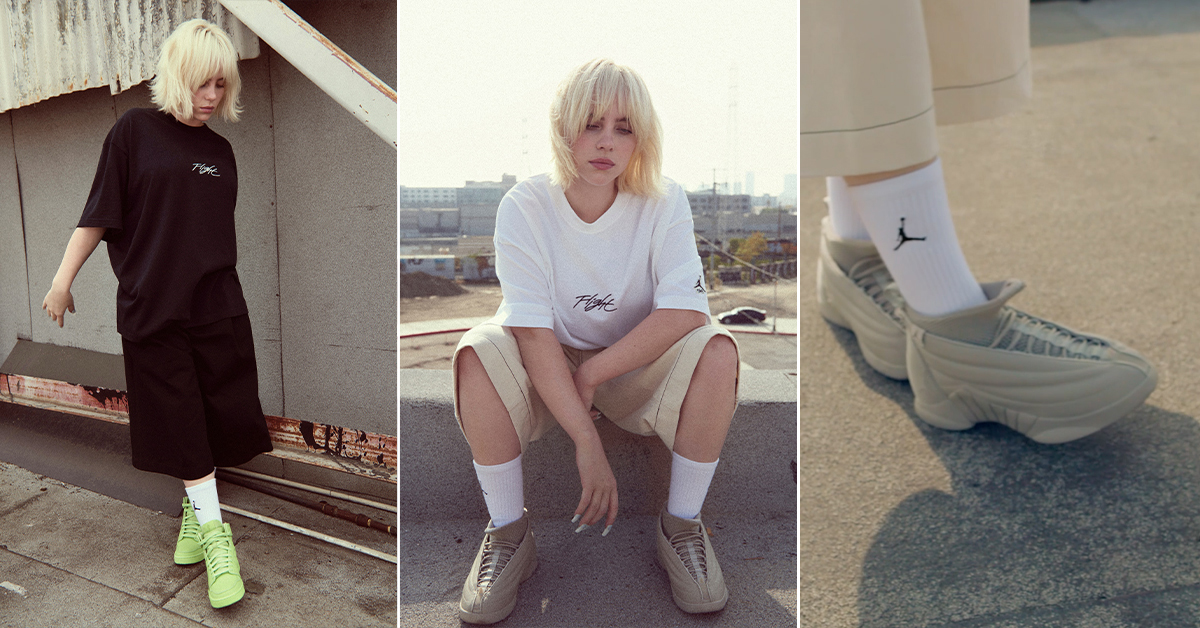 billie eilish jordans on feet