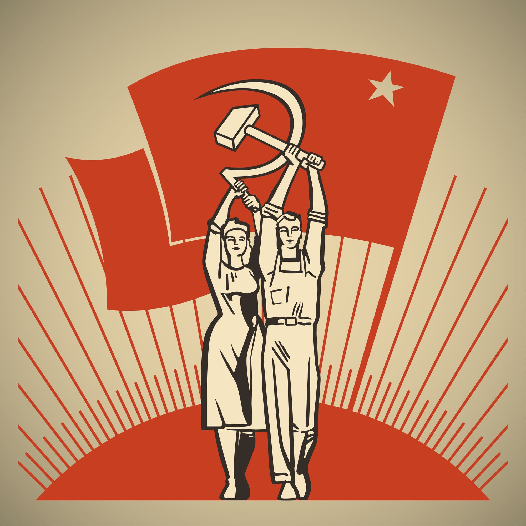 Серп и молот Социалистический плакат