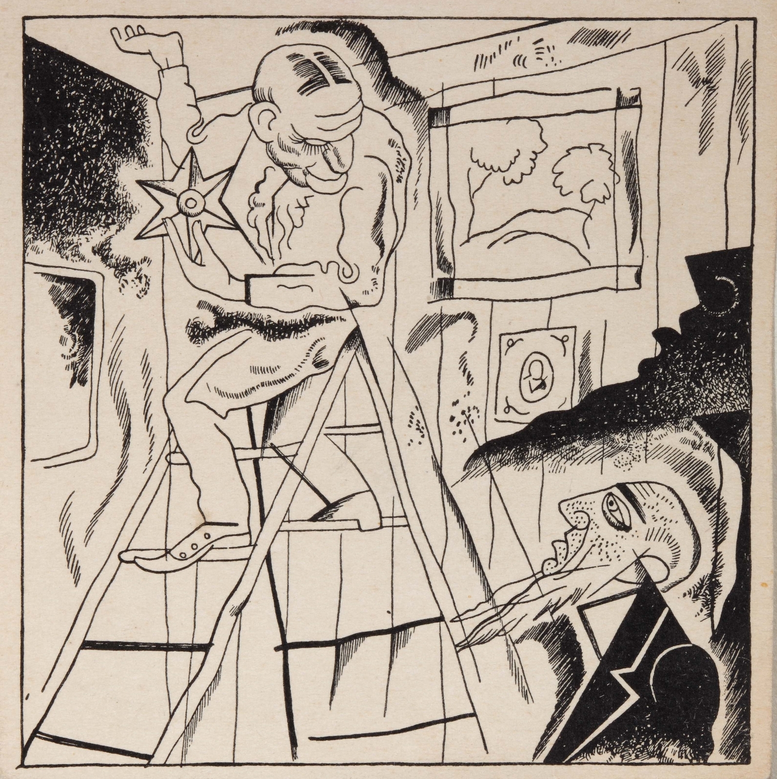 Иллюстрация к книге Ю.И.&nbsp;Юркуна «Дурная компания». 1917 