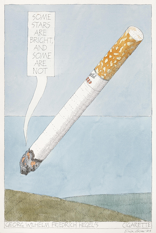 Georg Wilhelm Friedrich Hegel’s cigarette. Из серии «Seabound Things». 2018