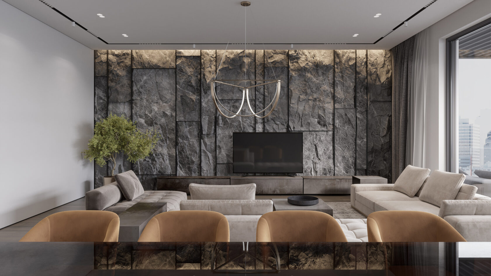 Декор стен в гостиной в современном стиле | Дизайн эксперт | Дзен