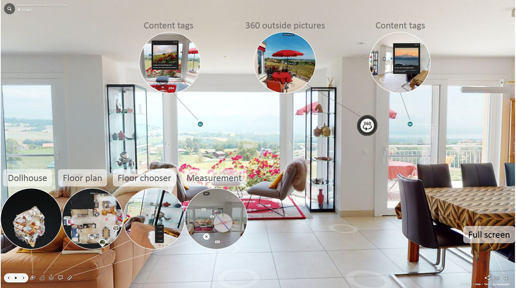 Immersive 3D virtual tours