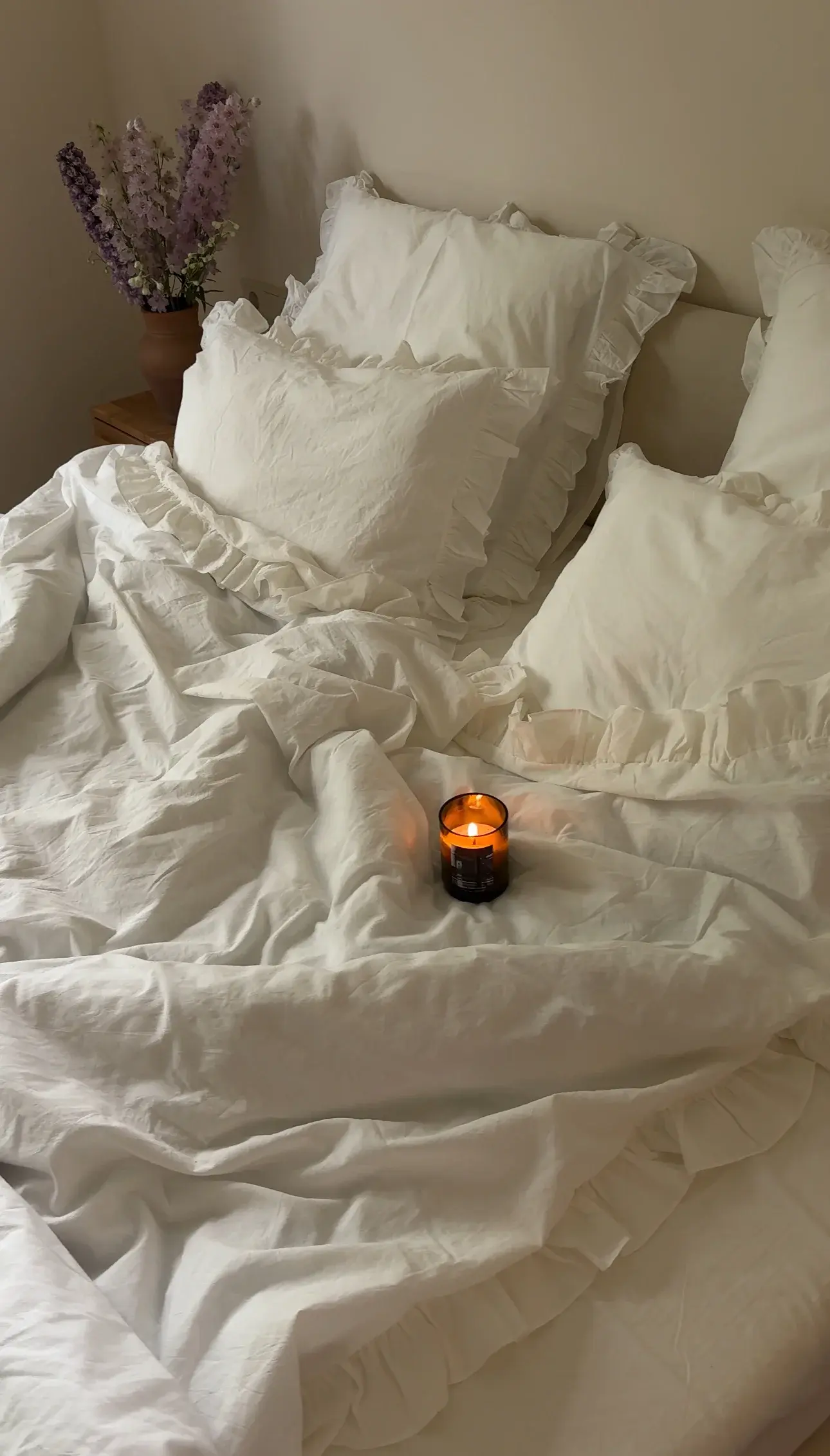 Постельное бельё из варёного хлопка с рюшами — натуральные материалы для уютной спальни