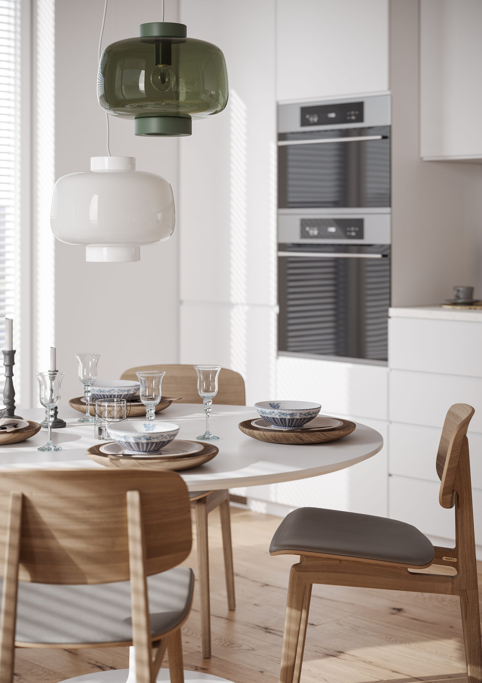 Обеденная группа в Скандинавском стиле