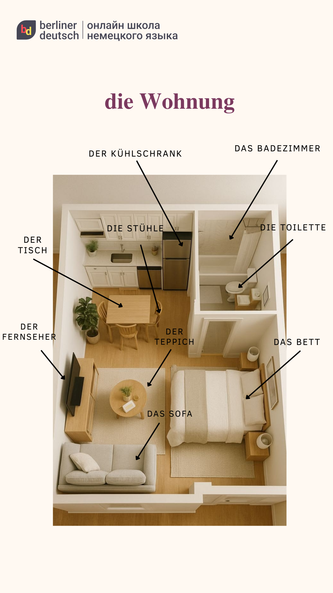 wohnung артикль немецкий