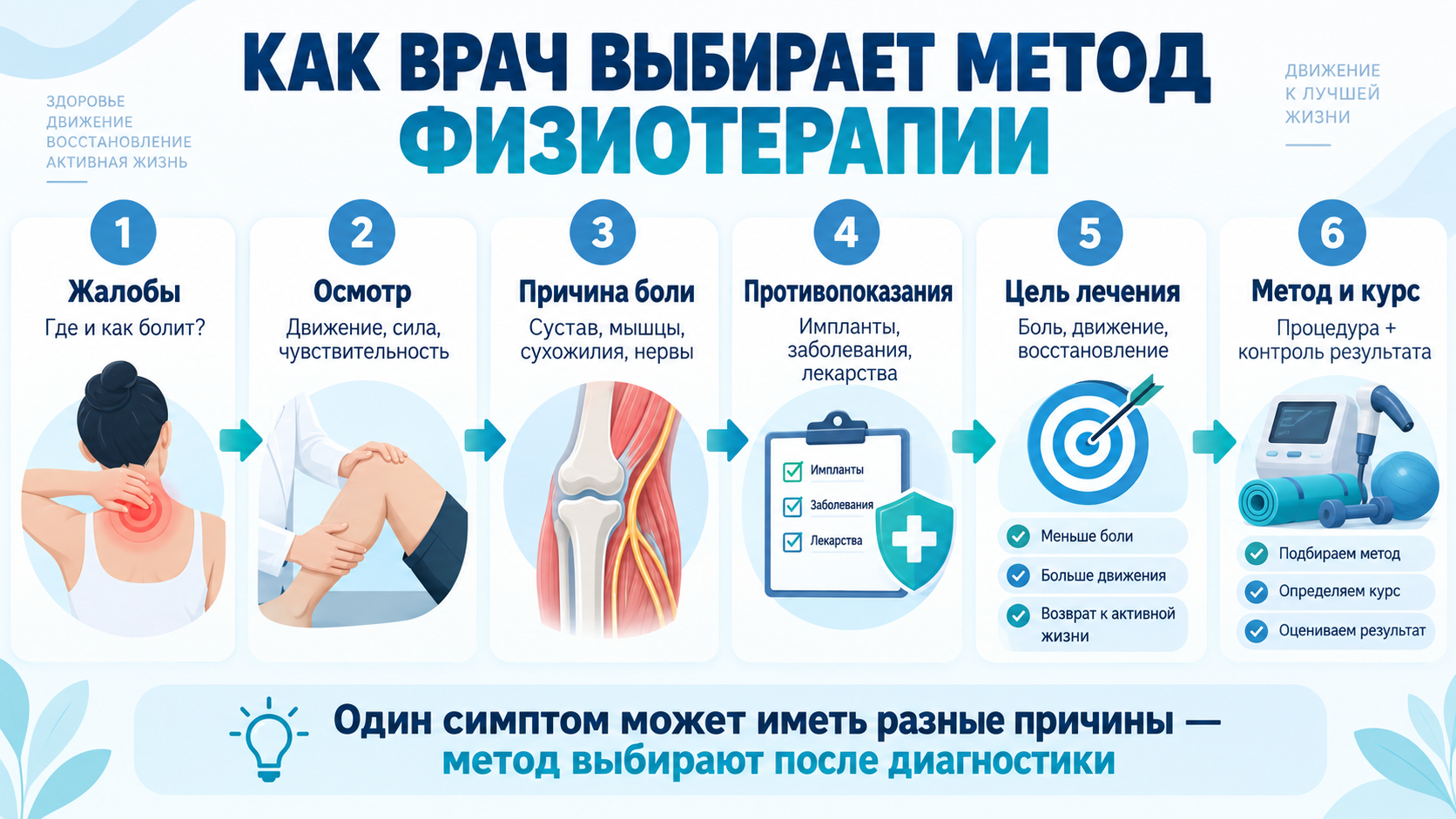Как врач подбирает физиотерапию при боли в спине и суставах