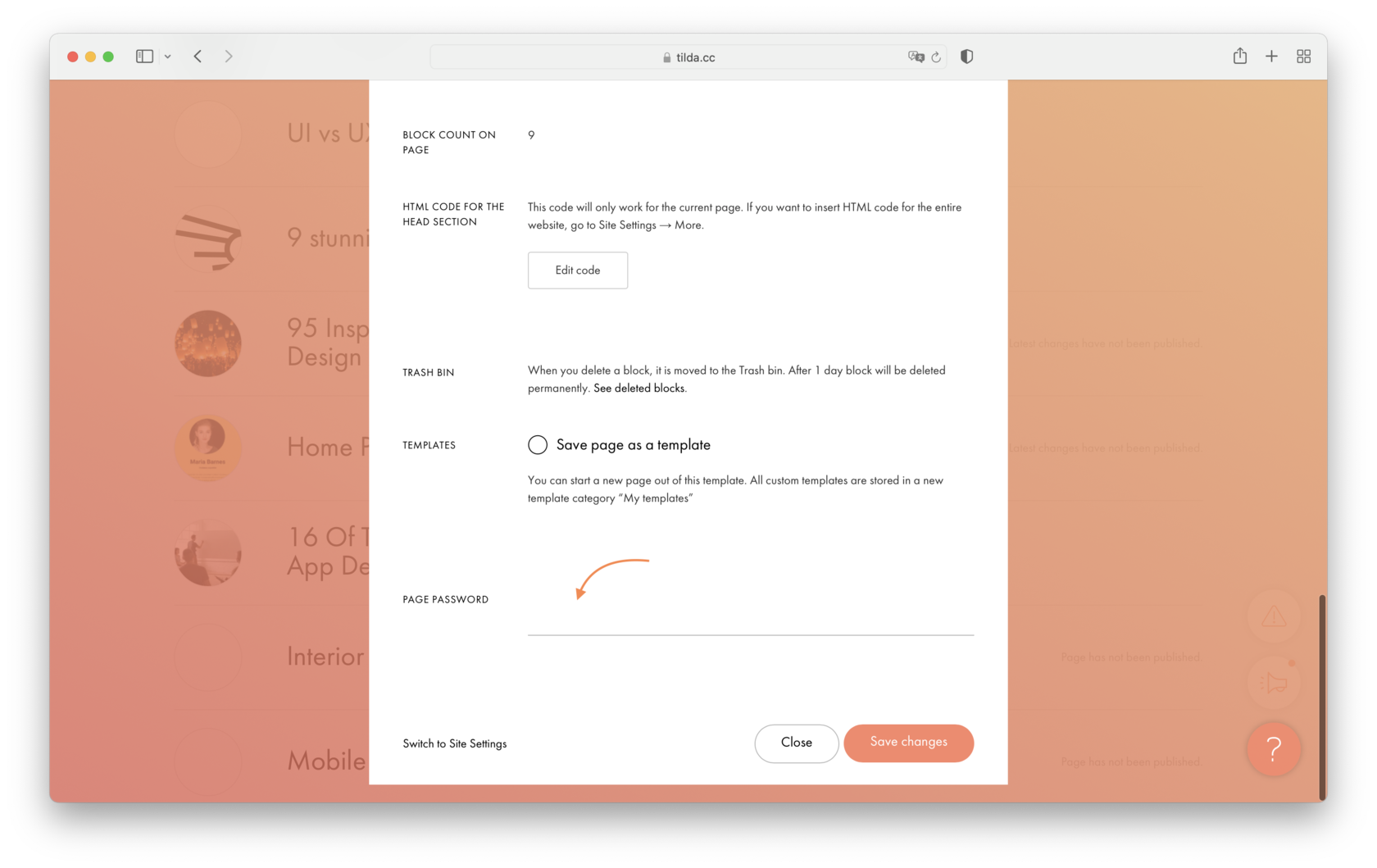 How to Restrict Access to a Website │ Tilda Help Center