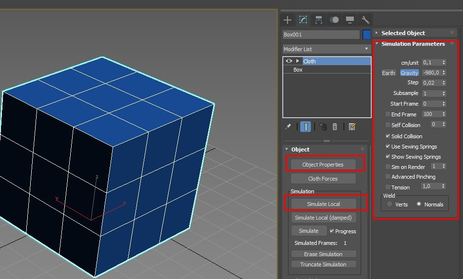 Модификатор cloth 3ds max настройки